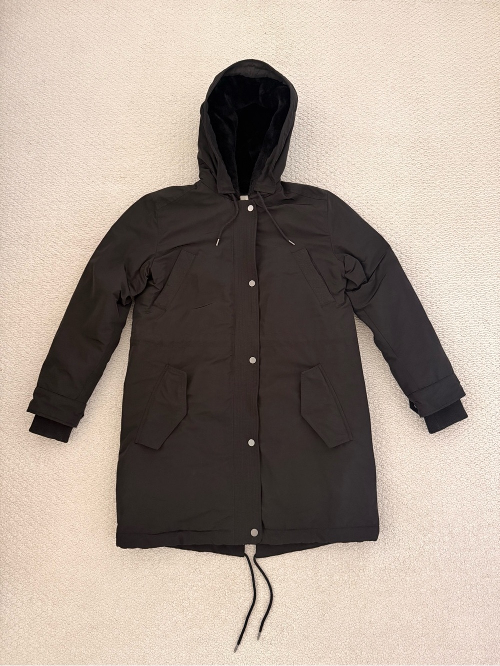 GAP Black Long Hooded Winter Parka